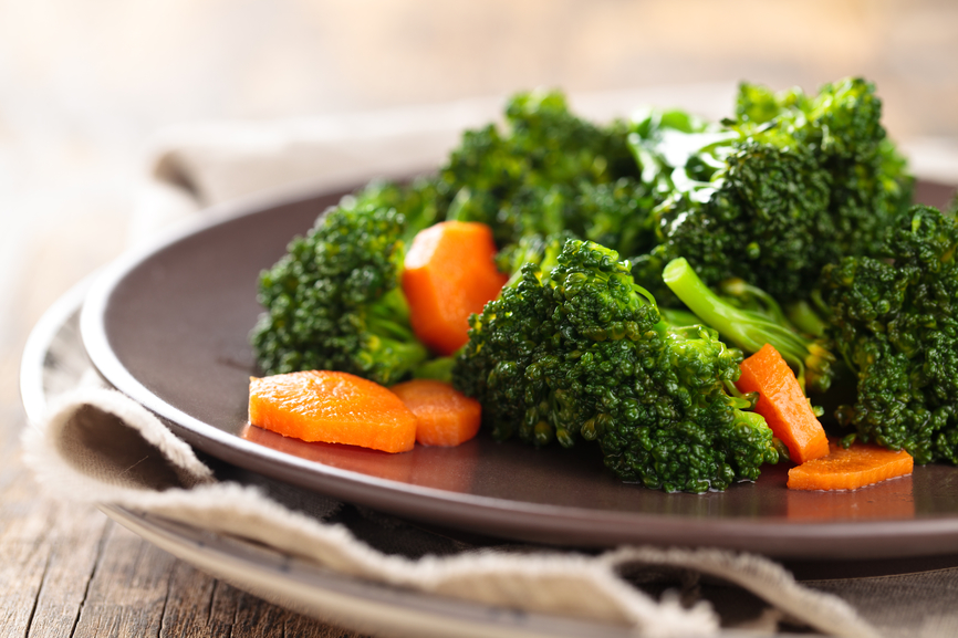 Broccoli and Carrot Steamed Salad