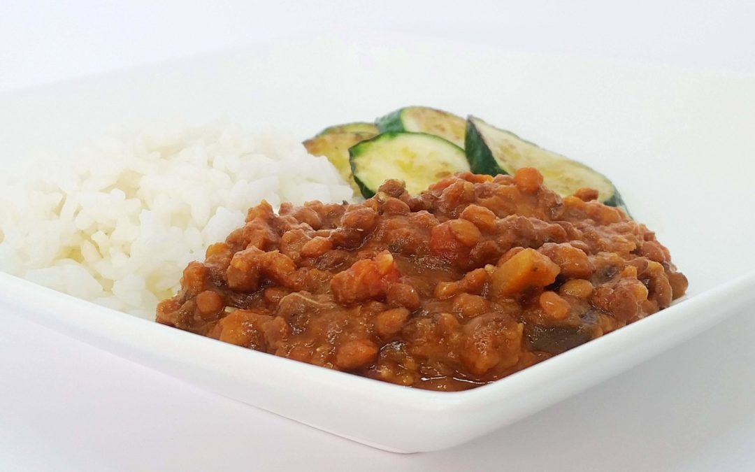 lentils and eggplant