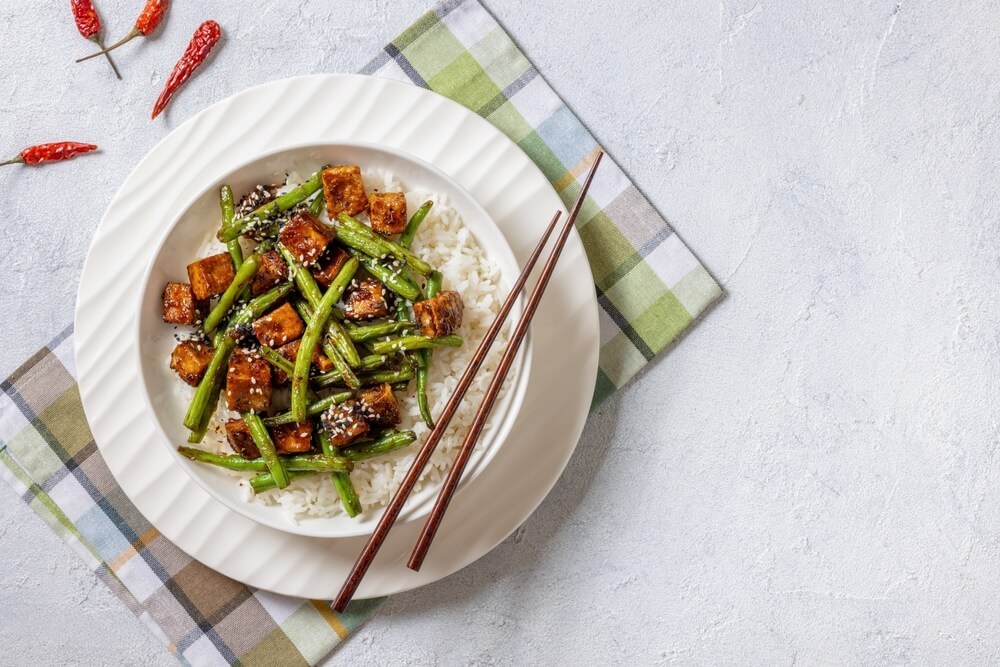 tofu and green beans stir fry